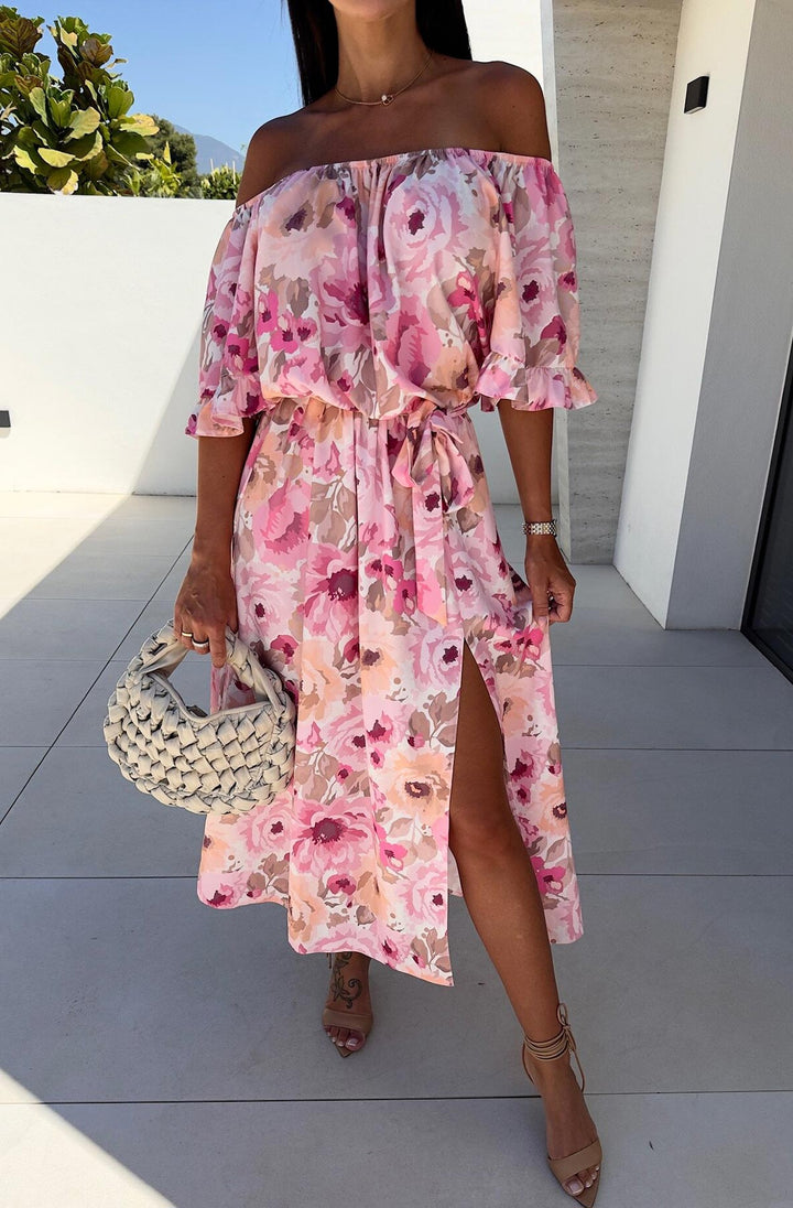 Bardot floral frill dress deals