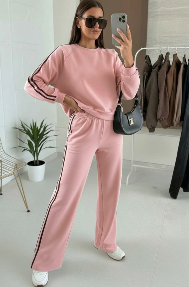 Alba Two-Piece Co-Ord Loungewear Set-Dusty Pink