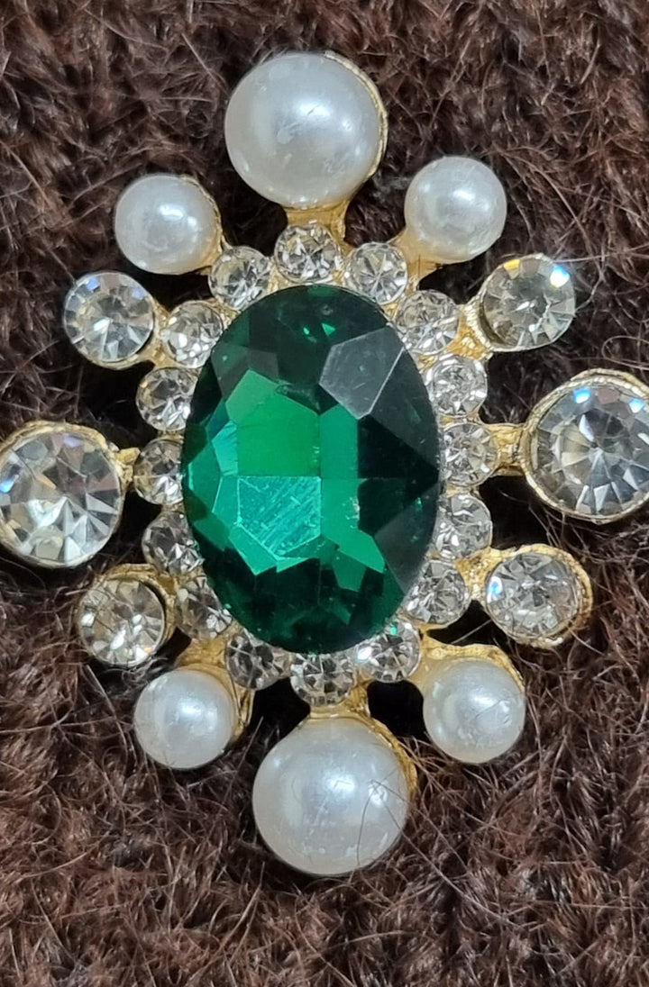 Amira Gem Button Cardigan Vest-Dark Brown