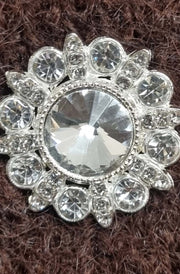 Amira Gem Button Cardigan Vest-Dark Brown