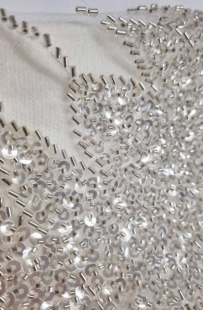 Angelica Sequin Wing Light Knit Jumper-Ivory