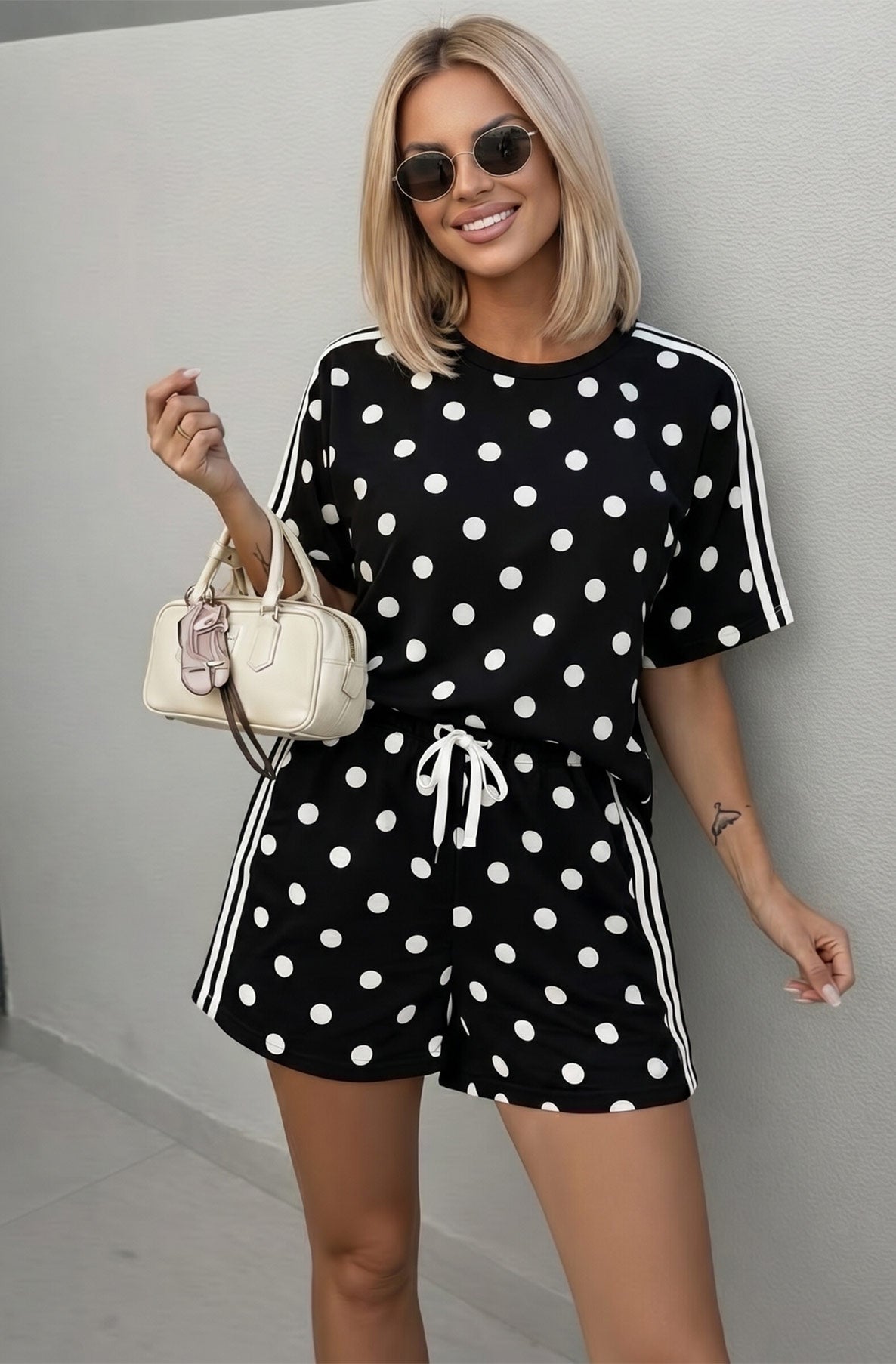 Belina Polka Dot Pocket Two Piece Co-Ord Set – Catwalk Wholesale