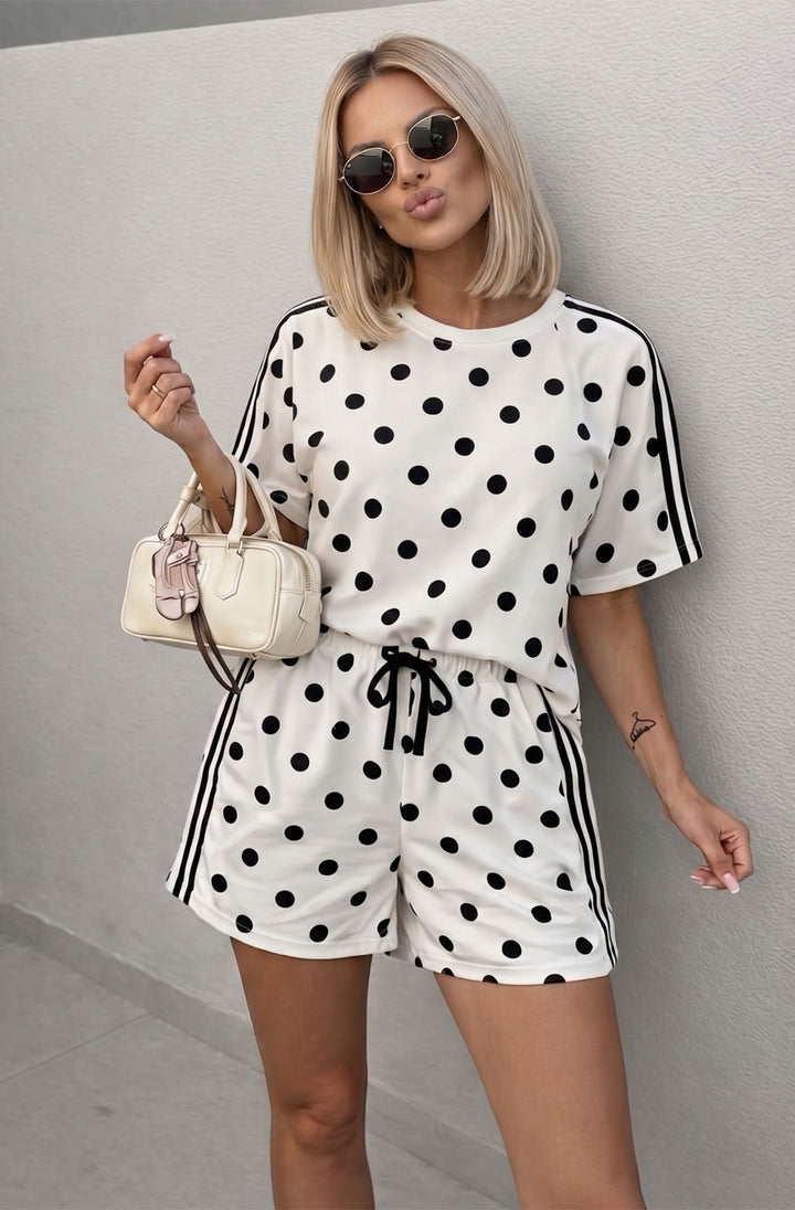 Belina Polka Dot Pocket Two Piece Co-Ord Set