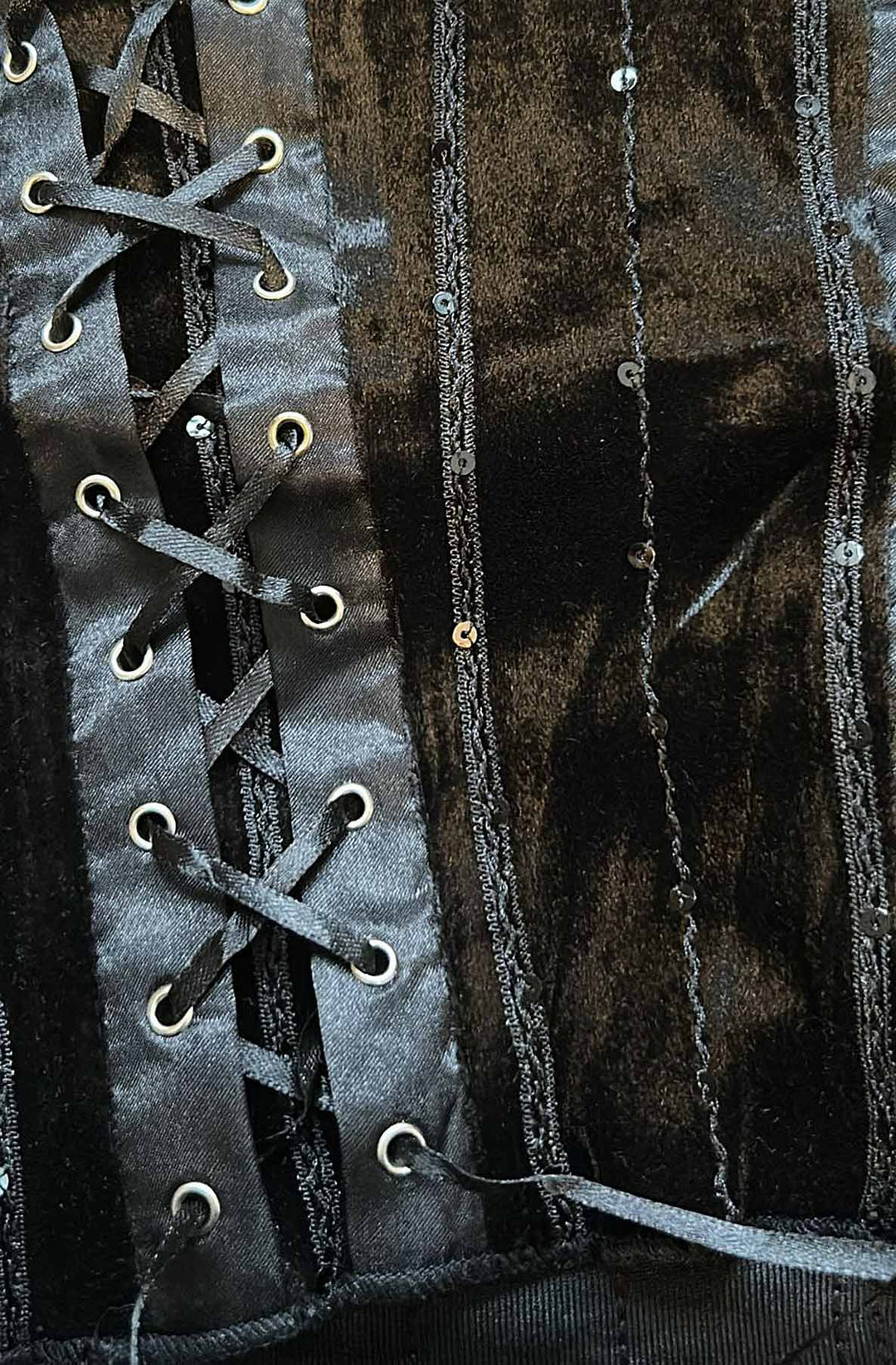 Catalina Sequin Velvet Corset Style Cami Top