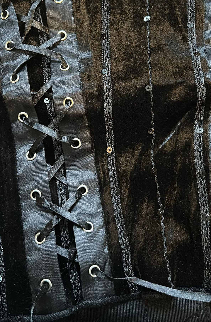 Catalina Sequin Velvet Corset Style Cami Top