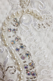 Dorothy Paisley Embellished Bubble Knit Cardigan-Ivory