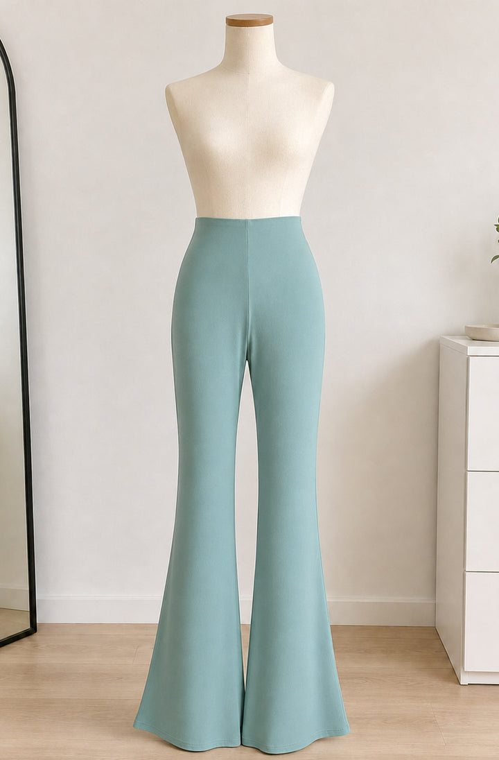 Ember Elasticated High Waist Flared Trousers