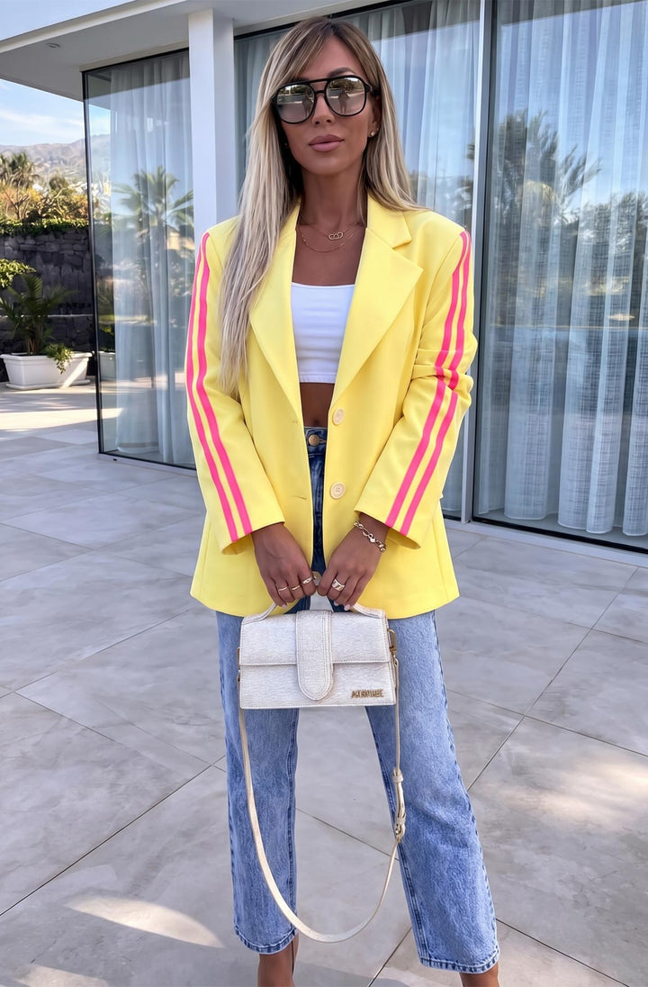 Felicity Contrast Stripe Oversized Blazer