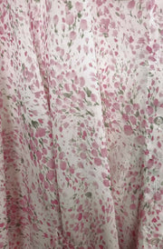 Fiorin Floral Tie-Front Oversized Poncho Style Blouse Top-Pink