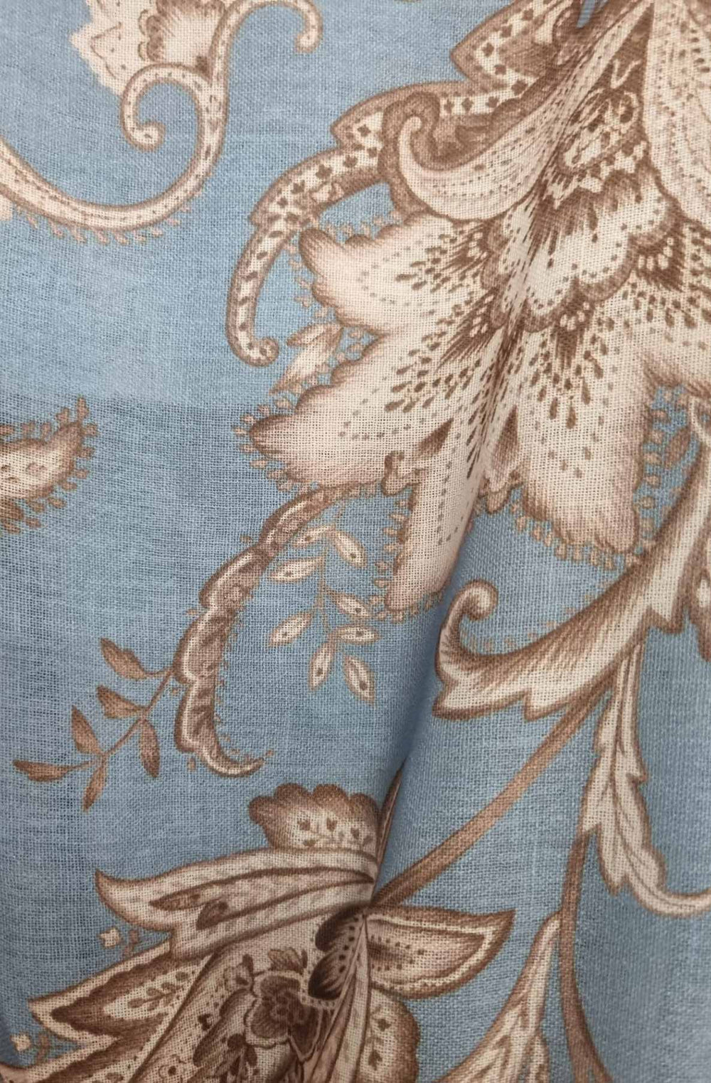 Ginnie Paisley Print Belted Sleeveless Tiered Midaxi Dress - Light Blue