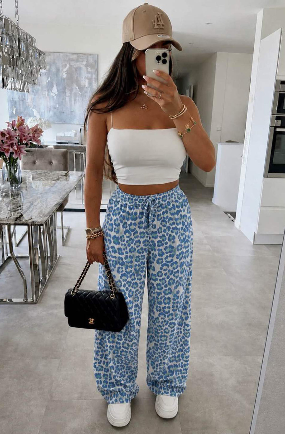 Julie Leopard Animal Cotton Gauze Style Pocket Trousers