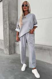 Liora Oversize Pocket Co-ord Set-Grey