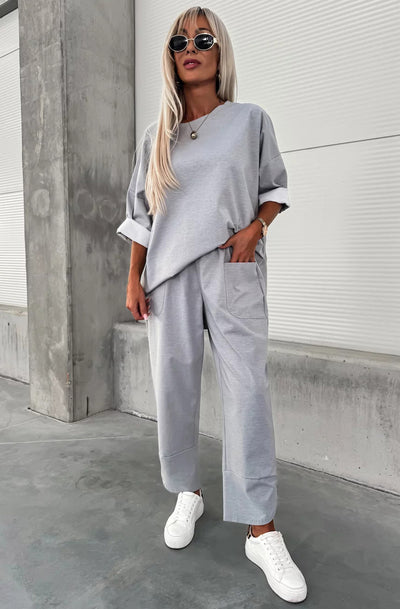 Liora Oversize Pocket Co-ord Set-Grey