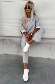 Liora Oversize Pocket Co-ord Set-Grey