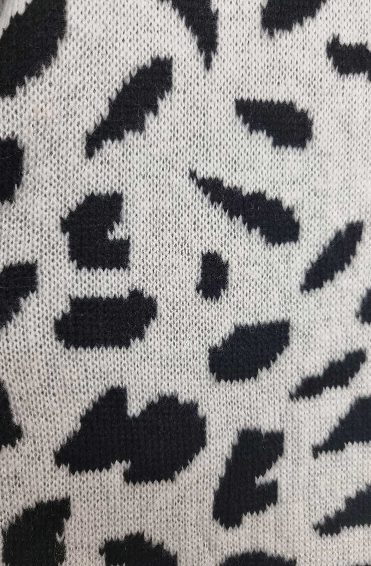 Noelle Leopard Tie-Up Cardigan-Ivory