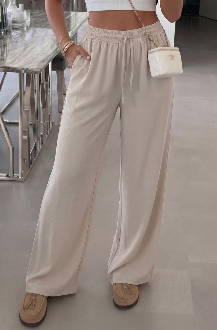 Rosalia Wide Leg Elasticated Waist Pocket Trousers
