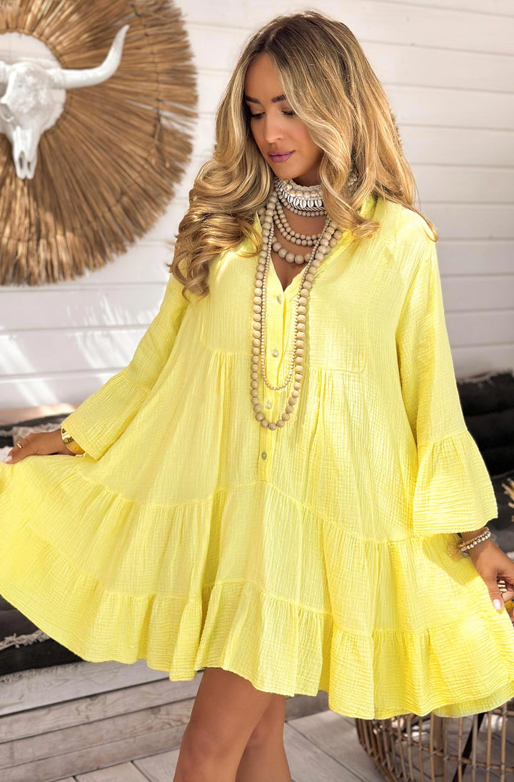 Samantha Cotton Gauze Style Smock Dress