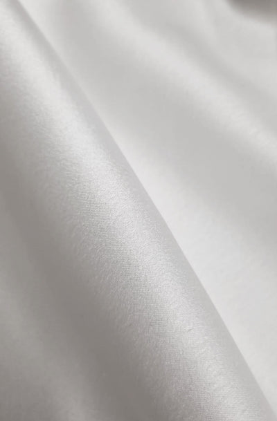 Samira 'BOW' Oversized Satin Blouse Top-Ivory