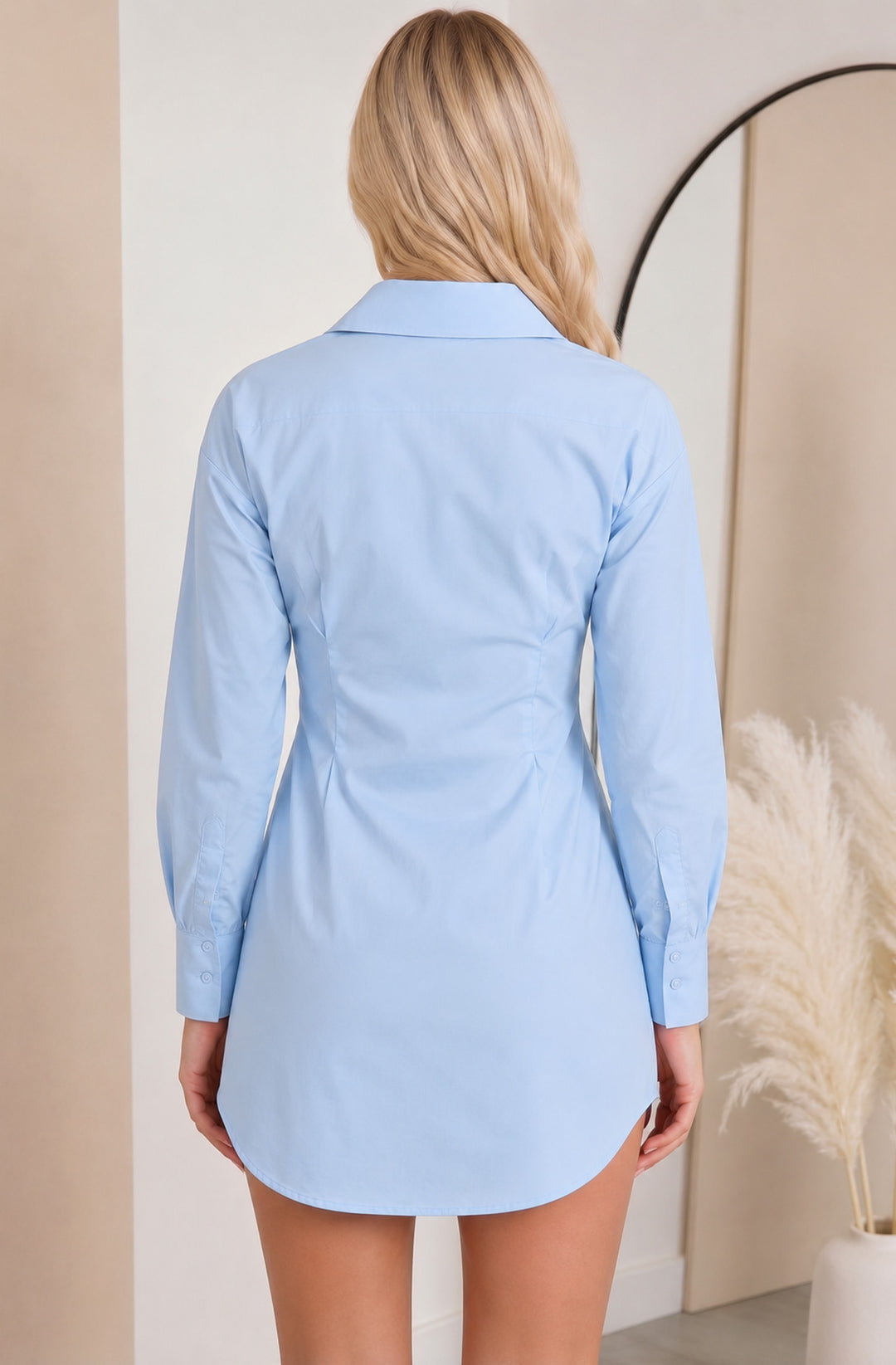 Sienna Structured Waist Corset Inspired Shirt Dress