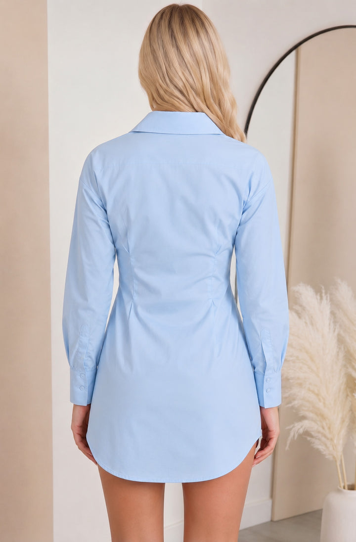 Sienna Structured Waist Corset Inspired Shirt Dress