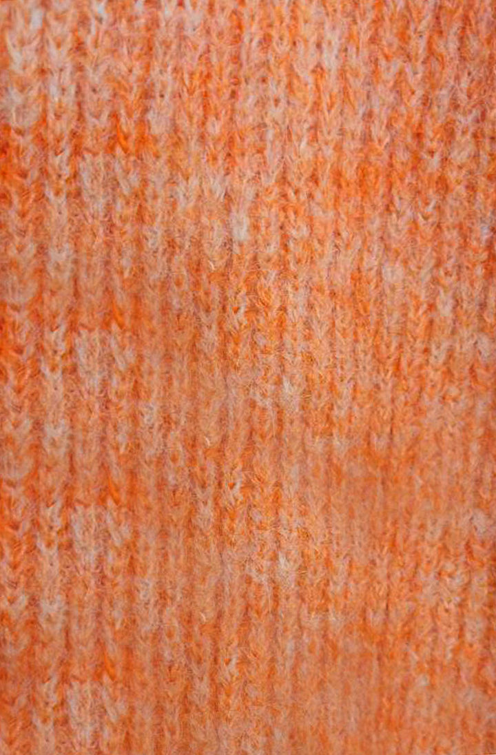 Sophie Melange Style Knitted Cardigan-Coral