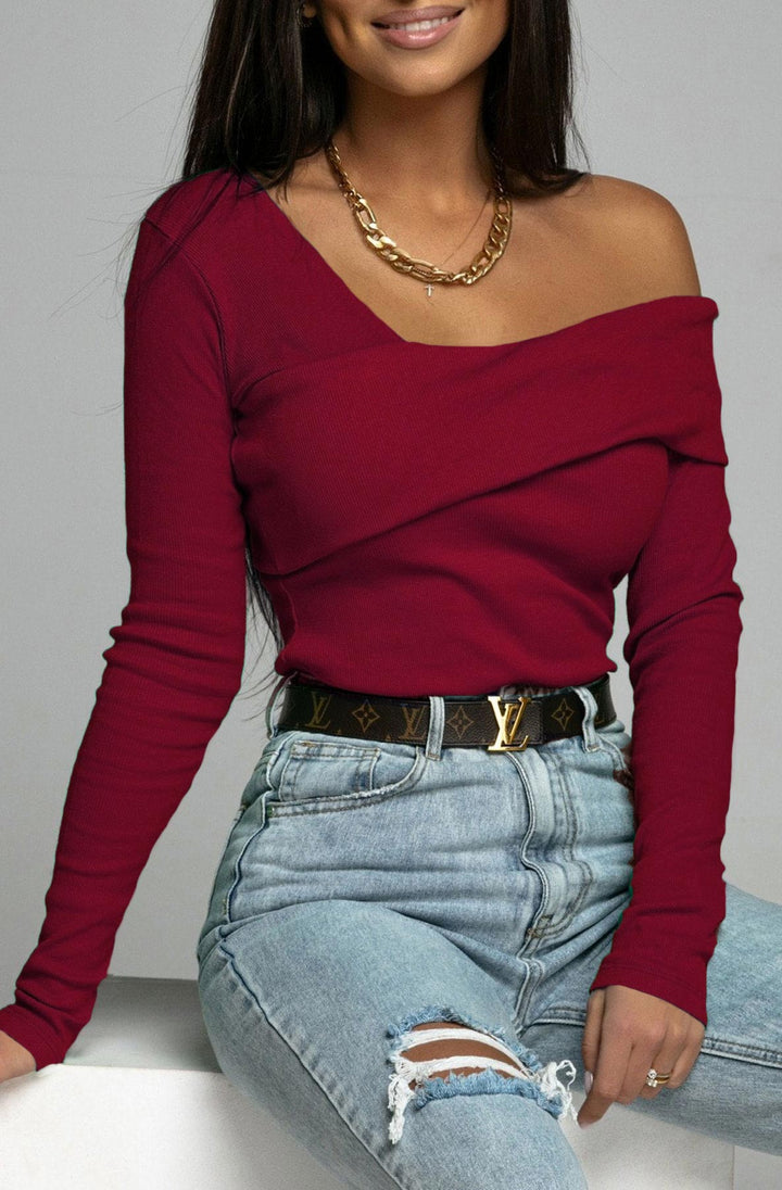 Off shoulder bodycon top on sale