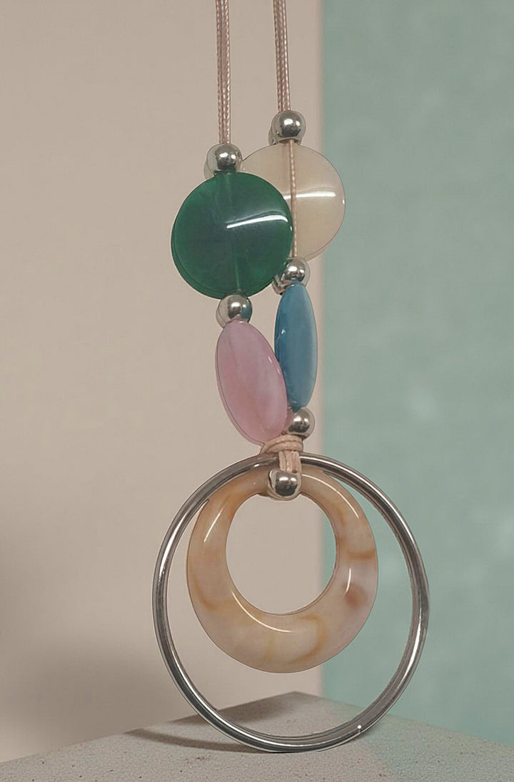 Talisa Lightweight Pleated Necklace Top-Sage