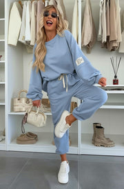 Tanya Two Piece Co-Ord Loungewear Set-Blue