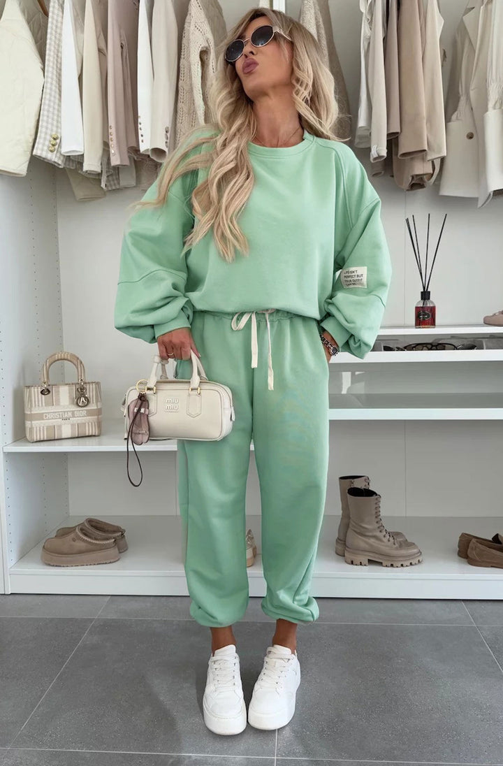 Tanya Two Piece Co-Ord Loungewear Set - Mint