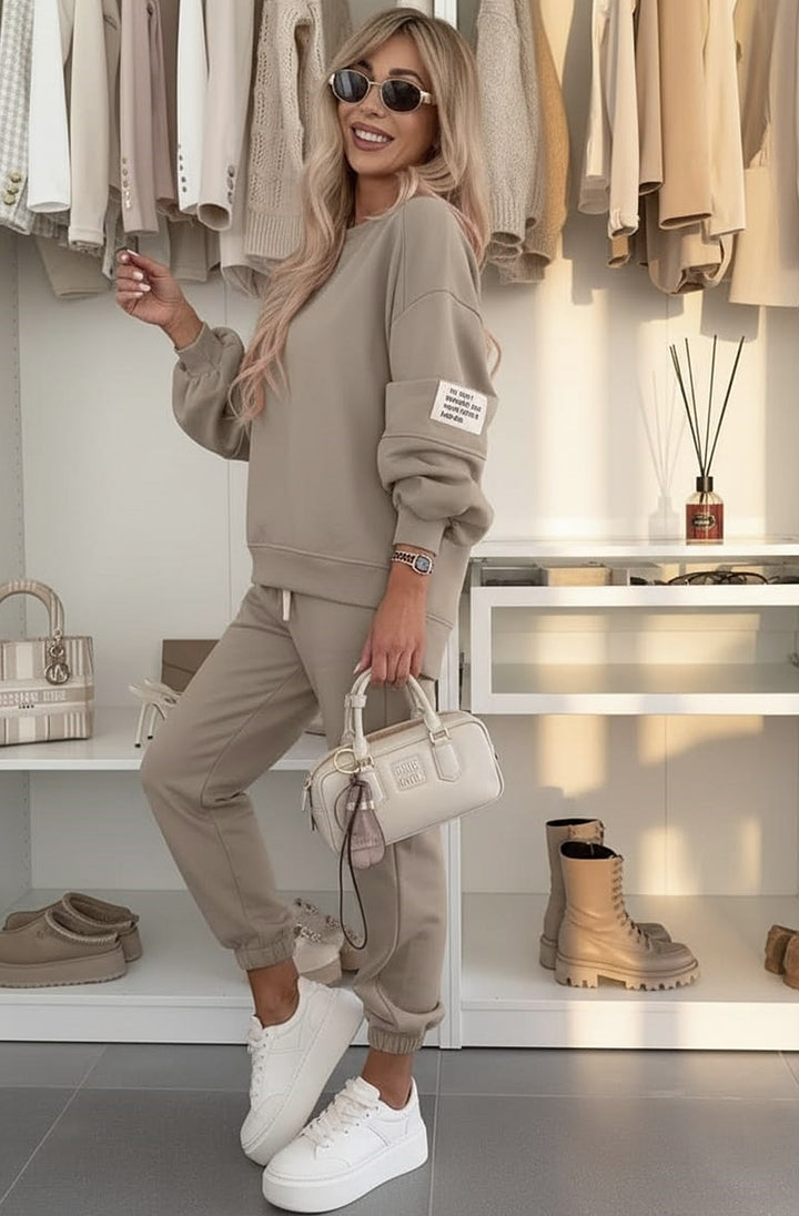 Tanya Two Piece Co-Ord Loungewear Set - Mocha