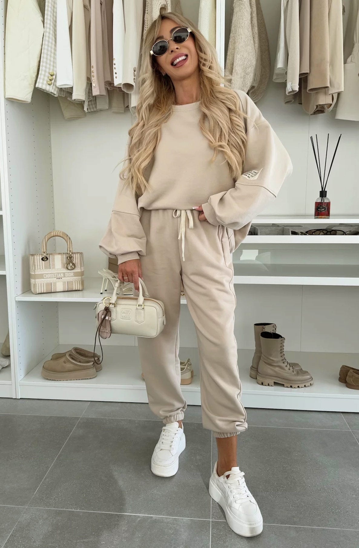 Tanya Two Piece Co-Ord Loungewear Set-Stone