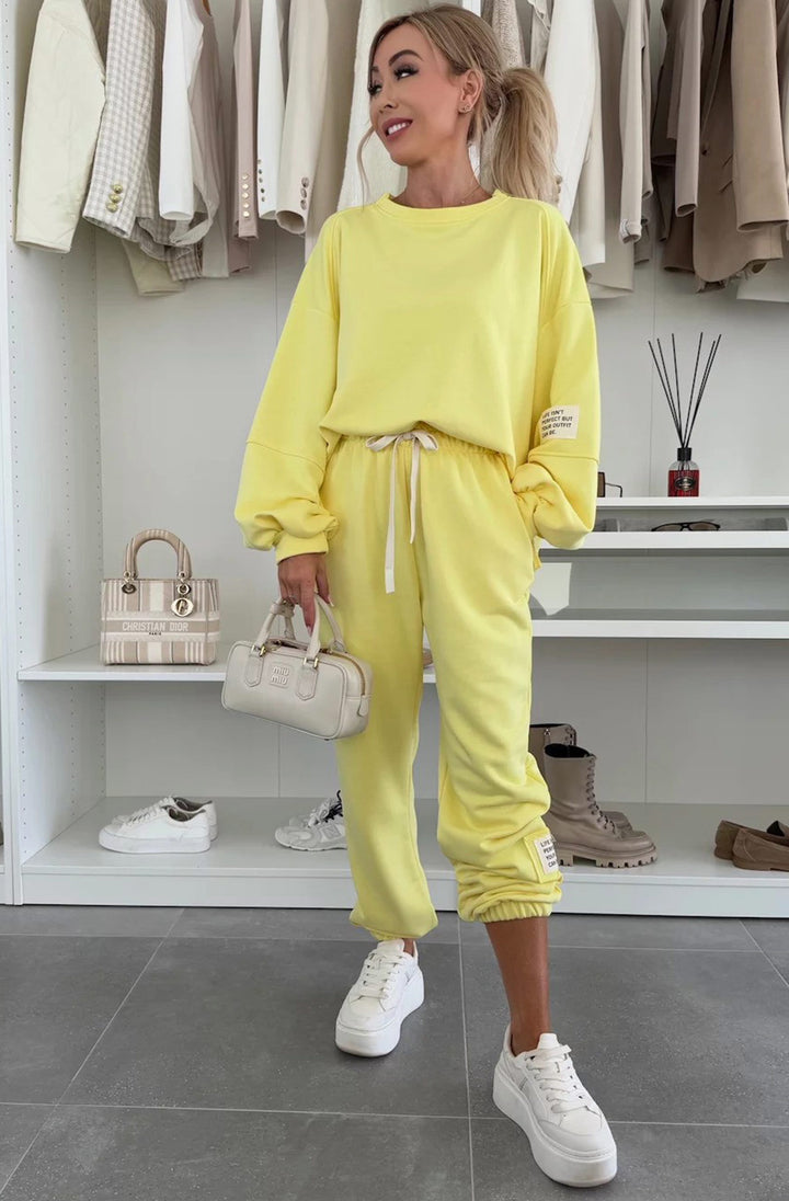 Tanya Two Piece Co-Ord Loungewear Set - Yellow
