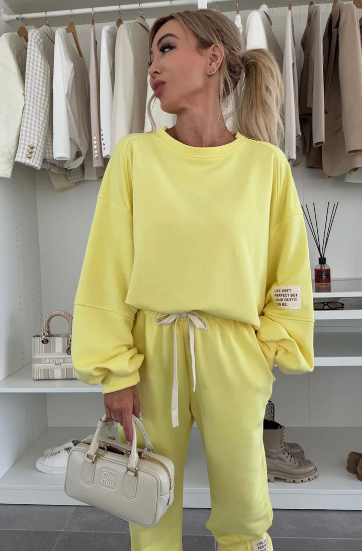 Tanya Two Piece Co-Ord Loungewear Set - Yellow