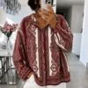 Emmeline Oversized Paisley Satin-Effect Shirt