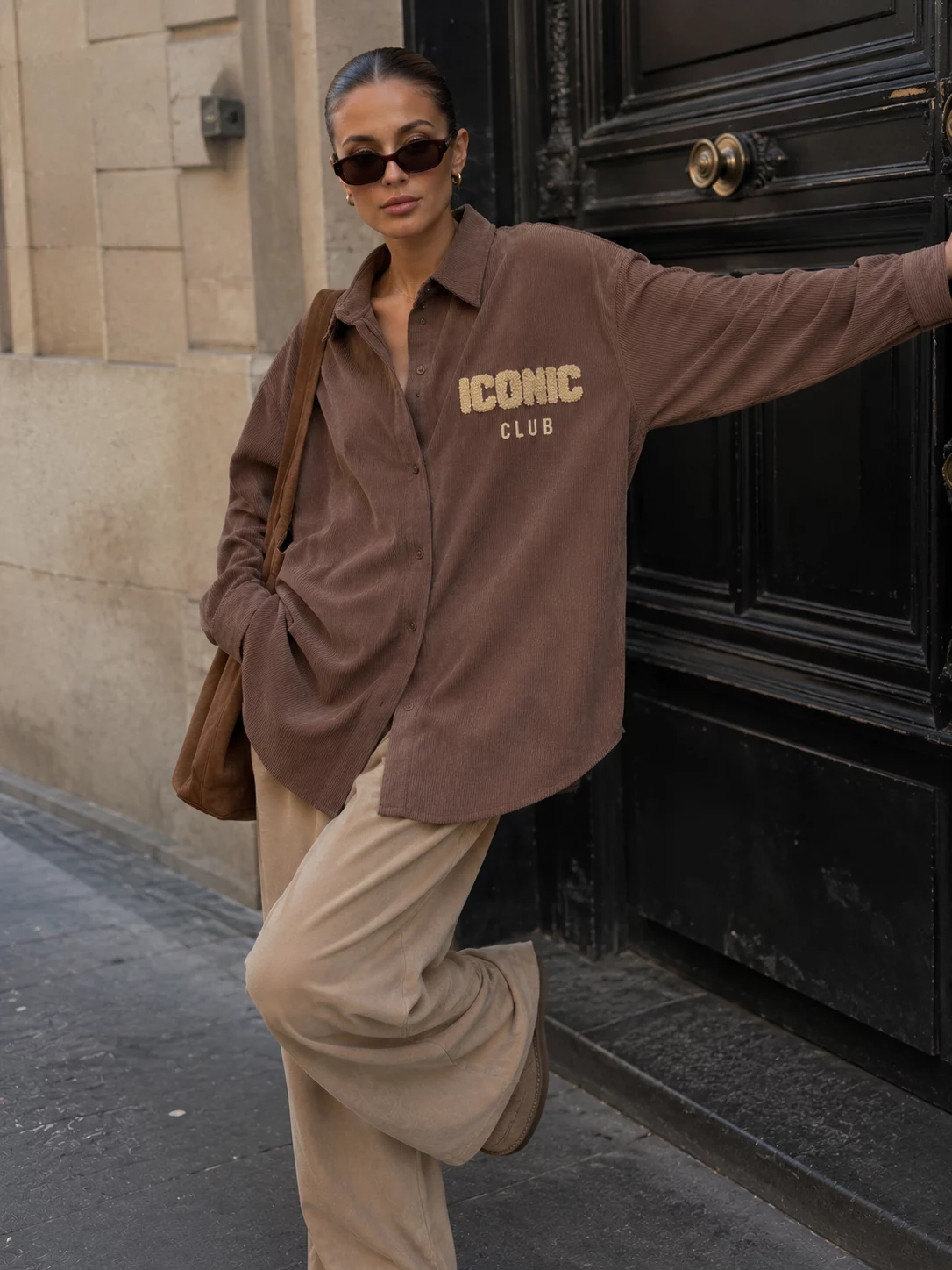 Capucine Slogan Curved-Hem Shirt