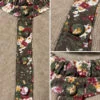 Alix Floral-Placket Ruffle-Neck Jumper